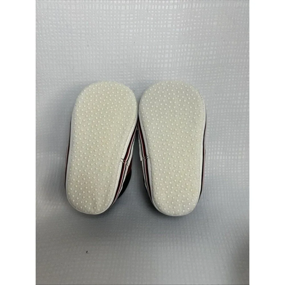 Tommy Hilfiger Baby Shoes size 2, Hook & Loop Closure Black White Red